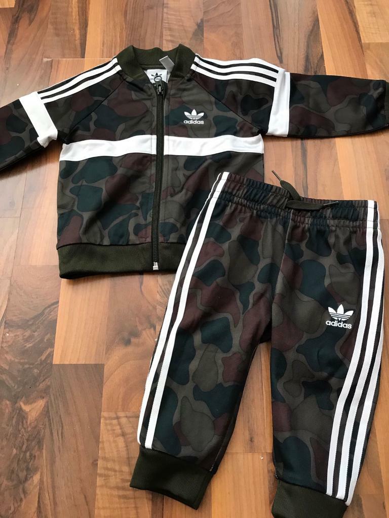 boys camo adidas tracksuit